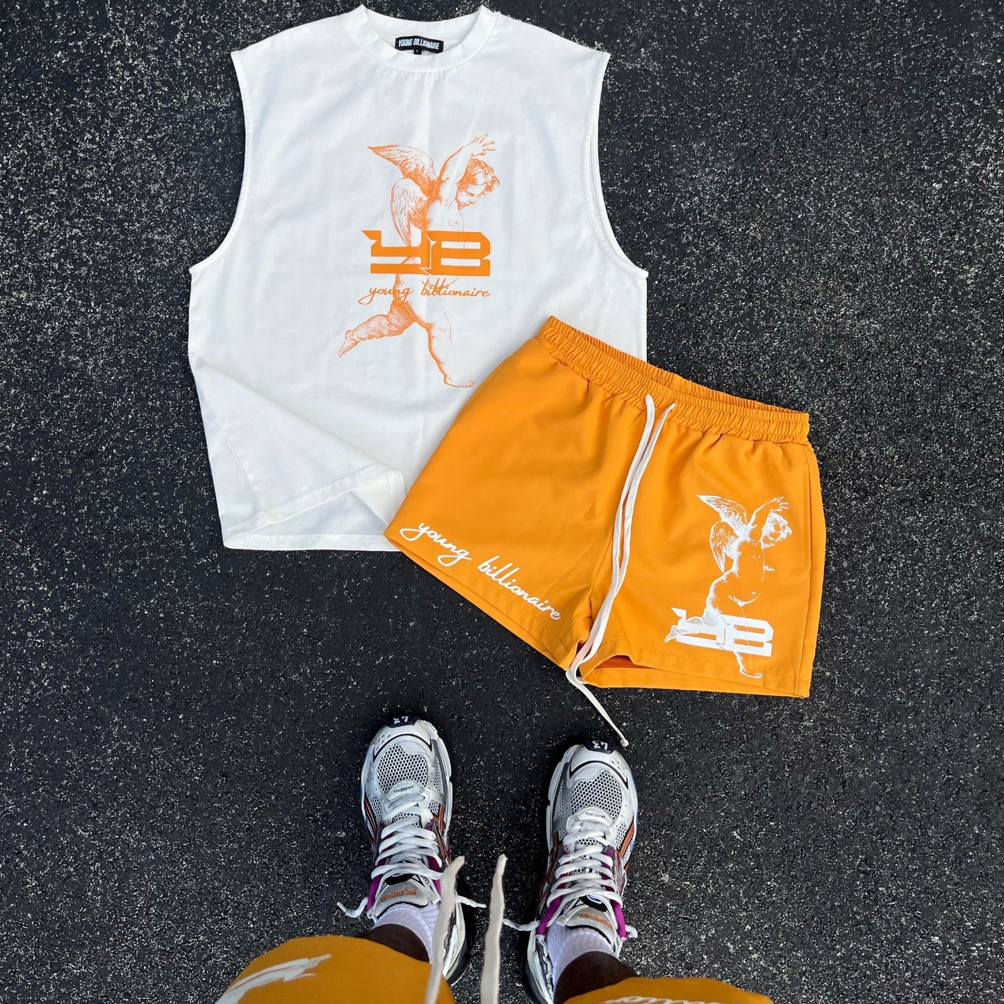 YB V2 ANGEL SLEEVELESS T-SHIRT (WHITE)