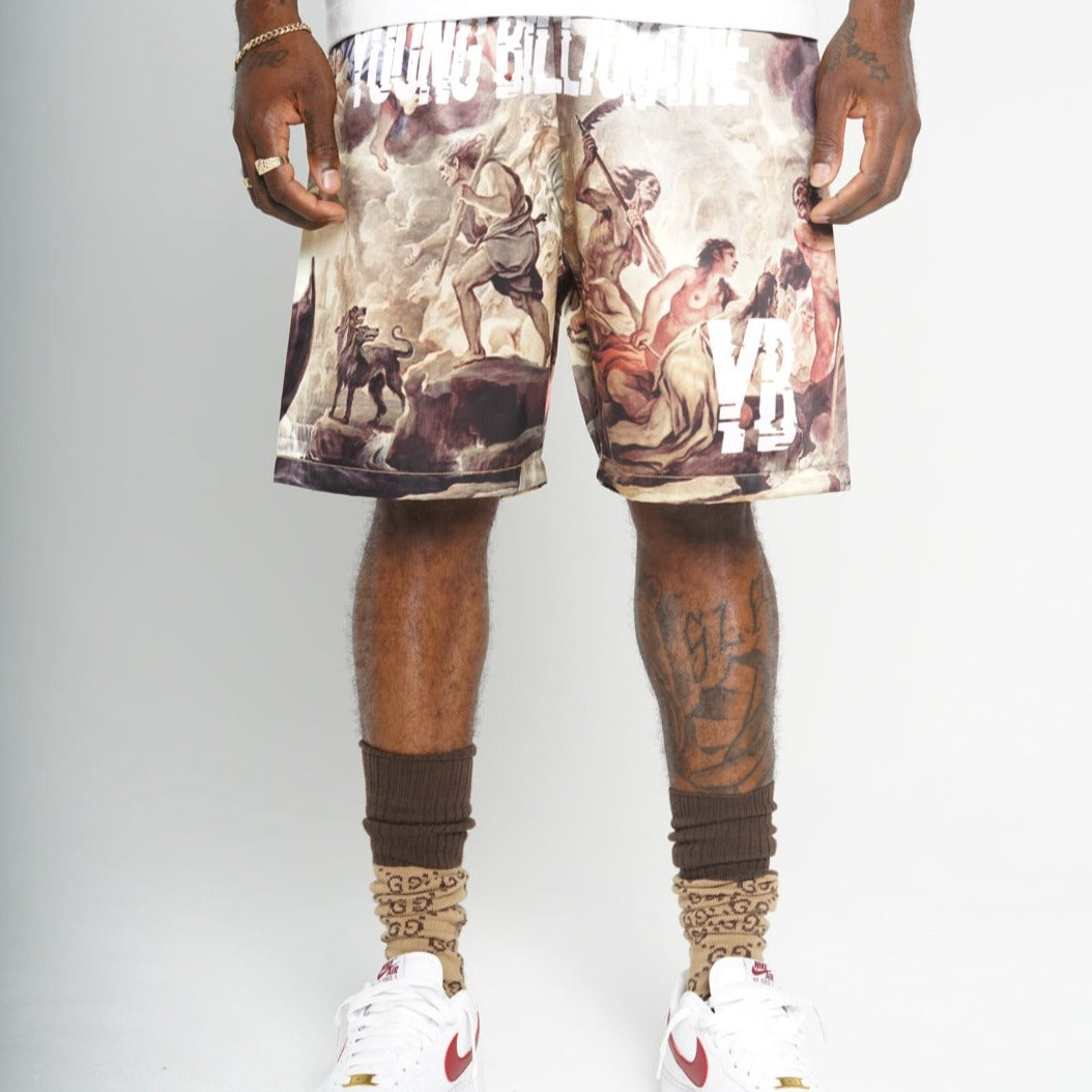 YB SATIN SHORTS (GREEK GOD)