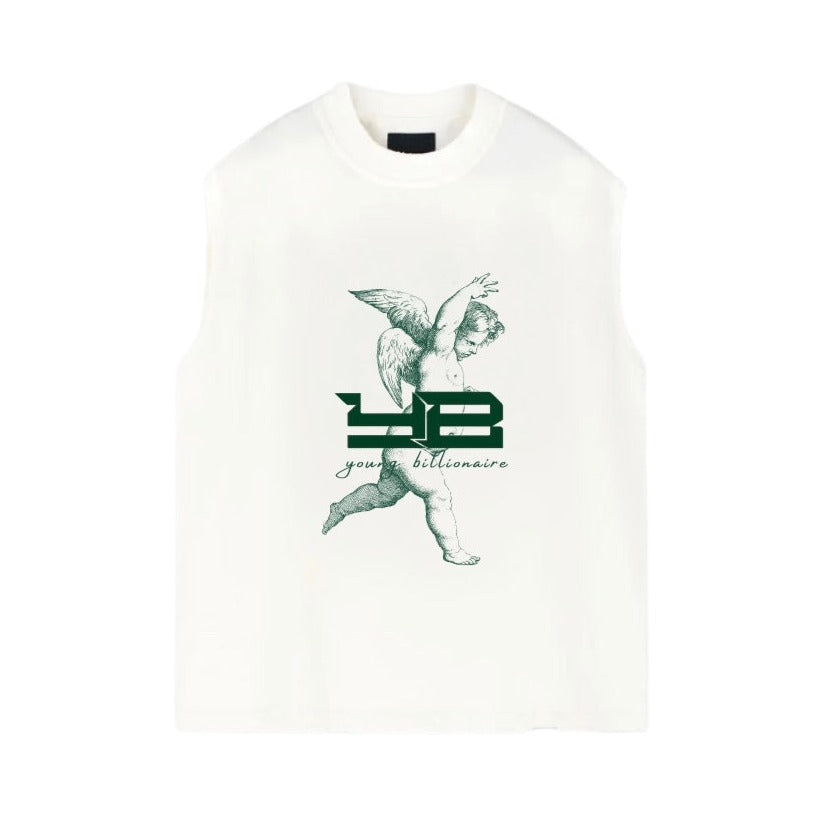 YB V2 ANGEL SLEEVELESS T-SHIRT (WHITE)