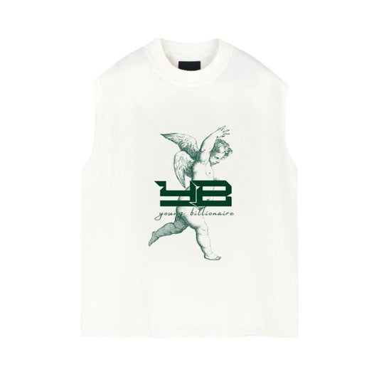 YB V2 ANGEL SLEEVELESS T-SHIRT (WHITE)