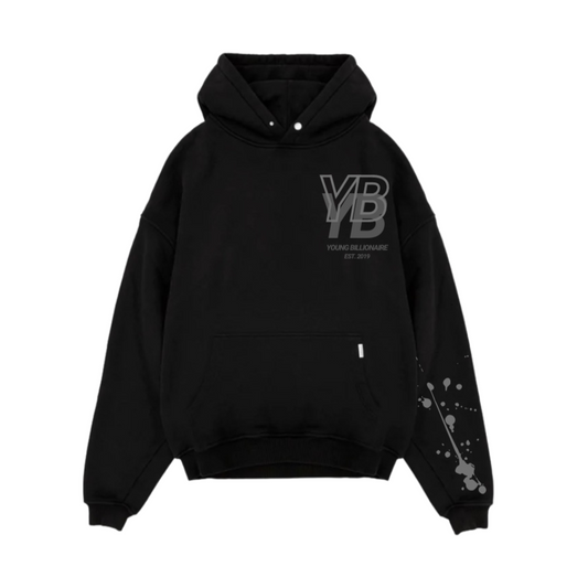 YB V1 PAINT SPLATTER HOODIE (BLACK)