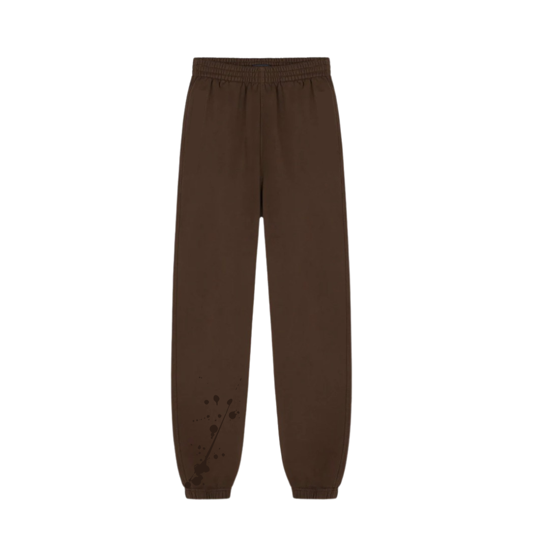 YB V1 PAINT SPLATTER SWEATPANTS (BROWN)
