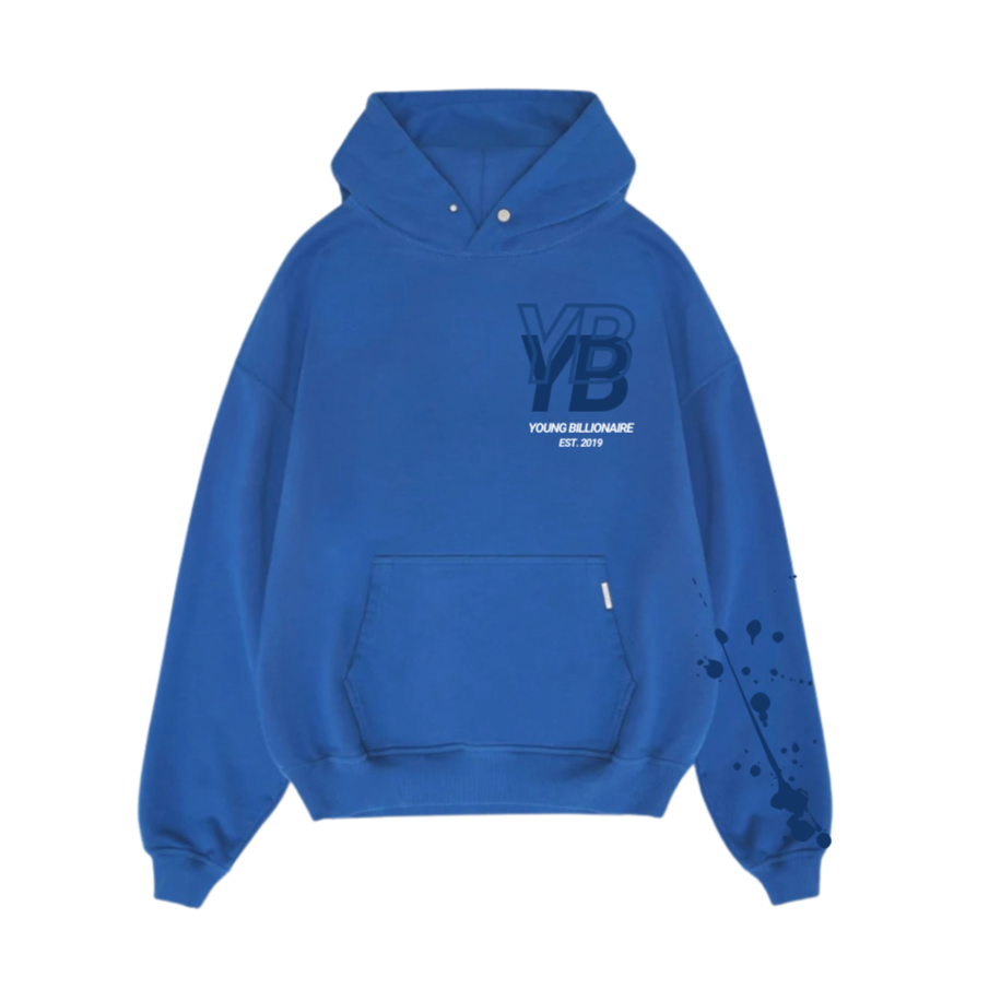 YB V1 PAINT SPLATTER HOODIE (BLUE)