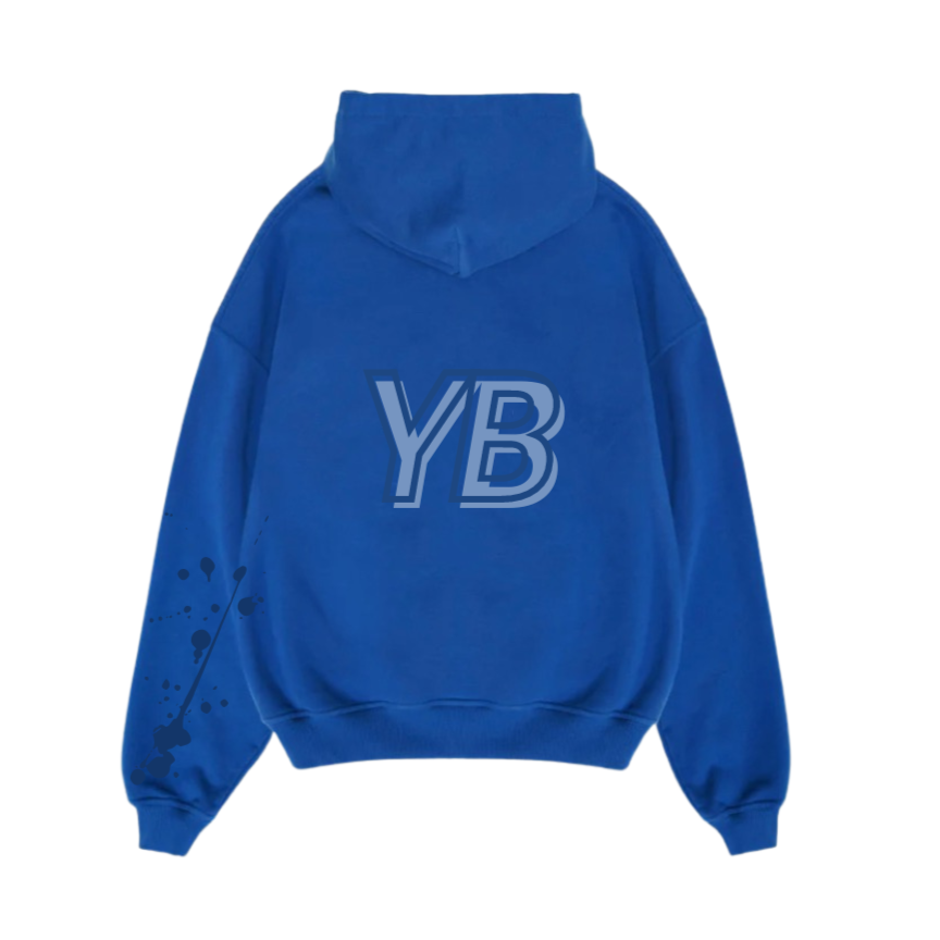 YB V1 PAINT SPLATTER HOODIE (BLUE)
