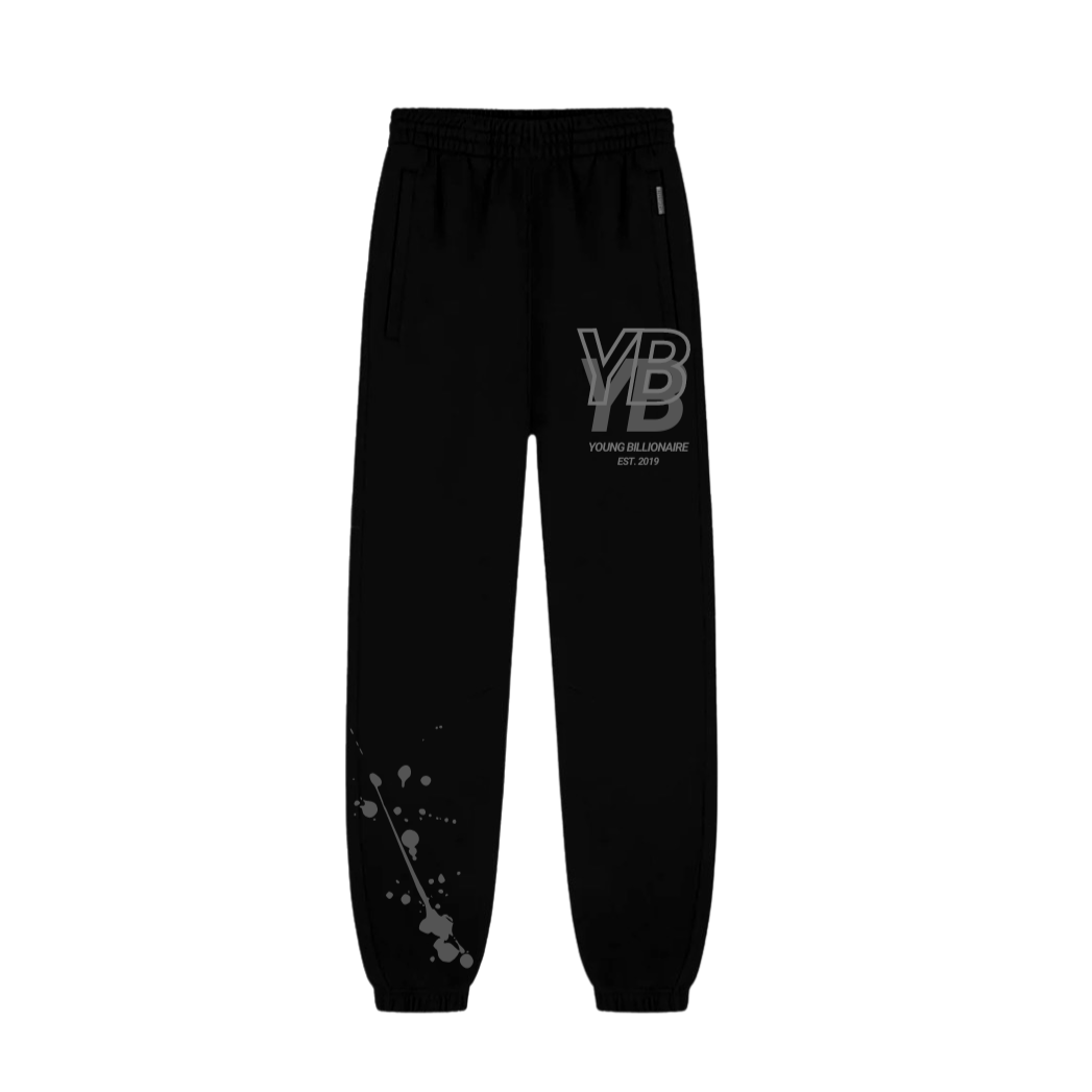 YB V1 PAINT SPLATTER SWEATPANTS (BLACK)