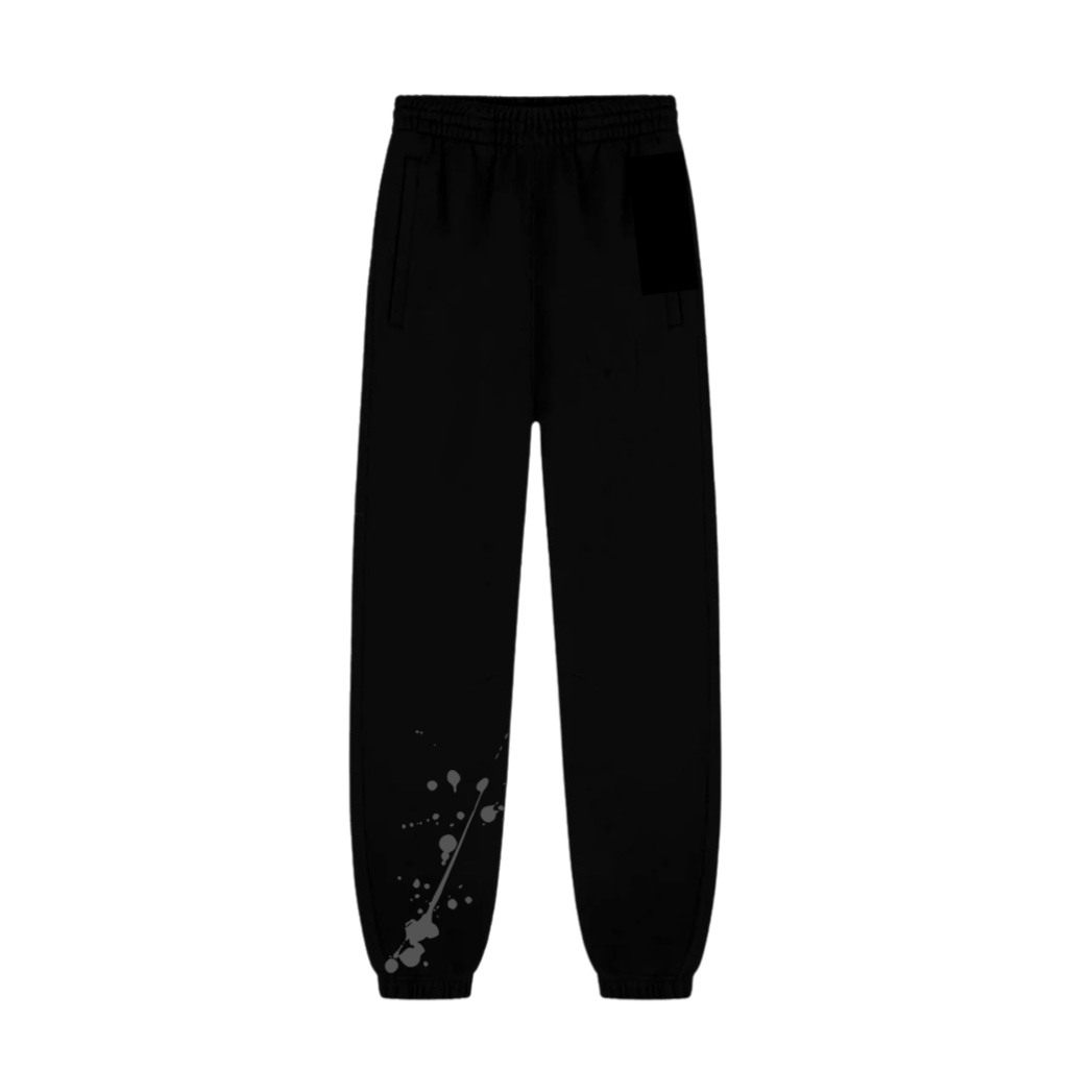 YB V1 PAINT SPLATTER SWEATPANTS (BLACK)