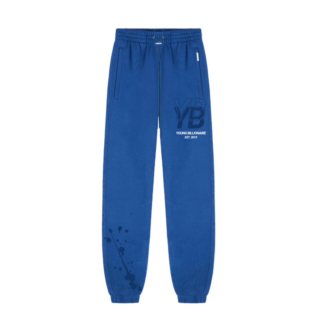 YB V1 PAINT SPLATTER SWEATPANTS (BLUE)