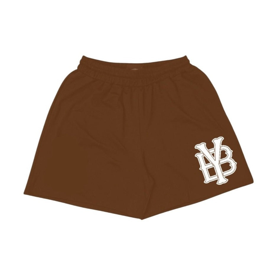 YB SATIN SHORTS (BROWN)