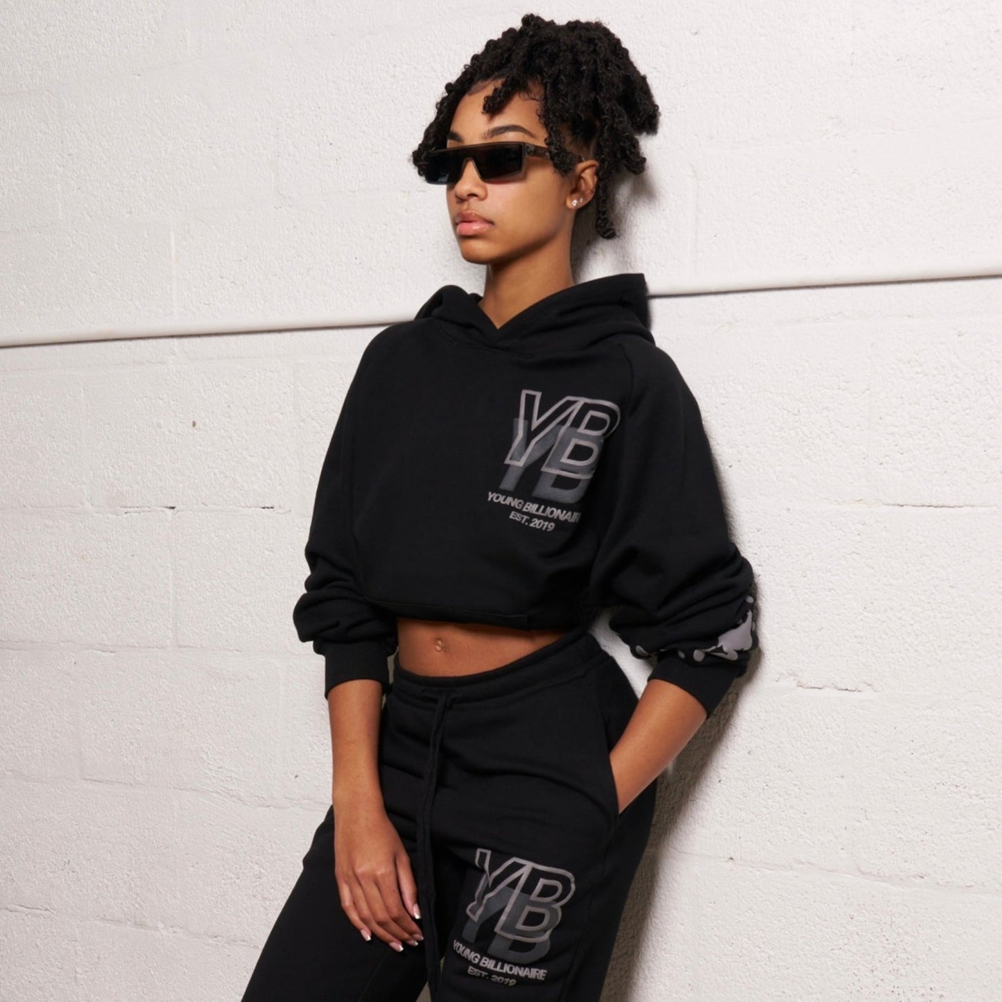 YB V1 PAINT SPLATTER HOODIE (BLACK)