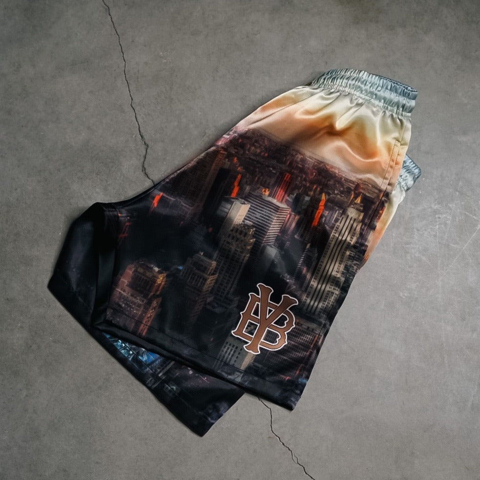 YB SATIN SHORTS (CITY OF GODS)