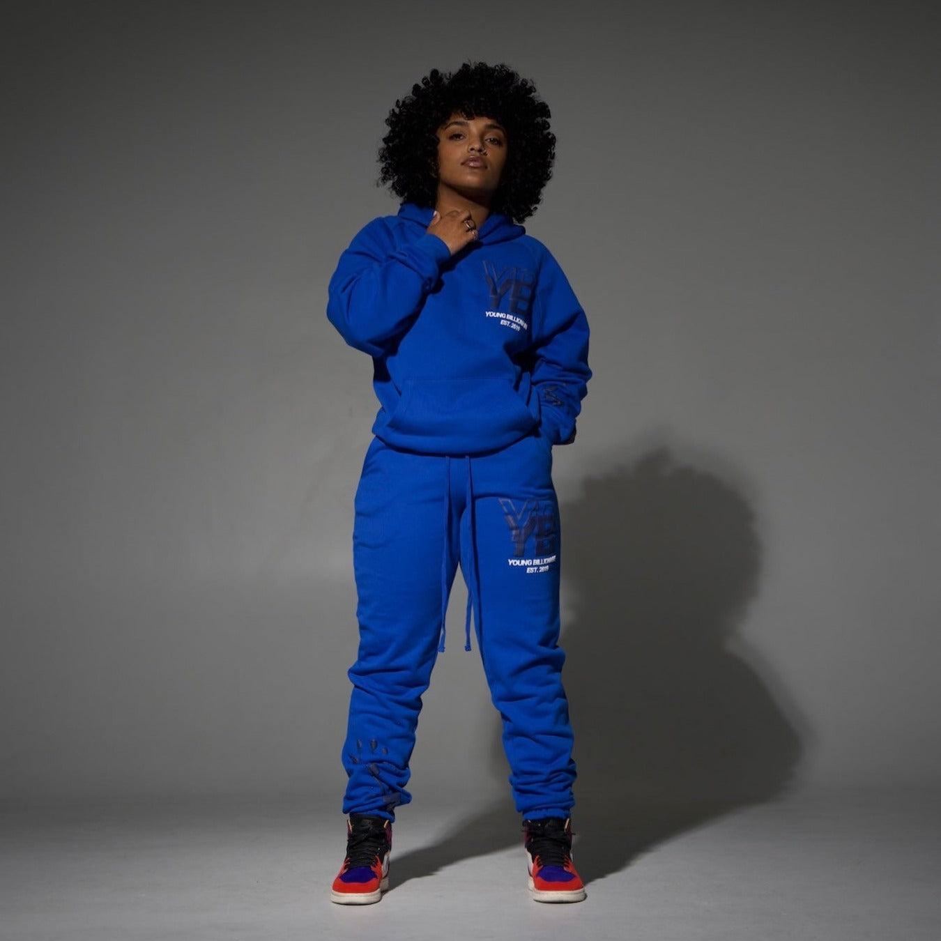 YB V1 PAINT SPLATTER HOODIE (BLUE)