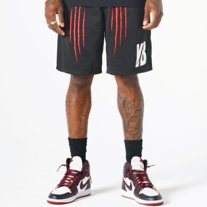 YB SCRATCH MESH SHORTS (BLACK)