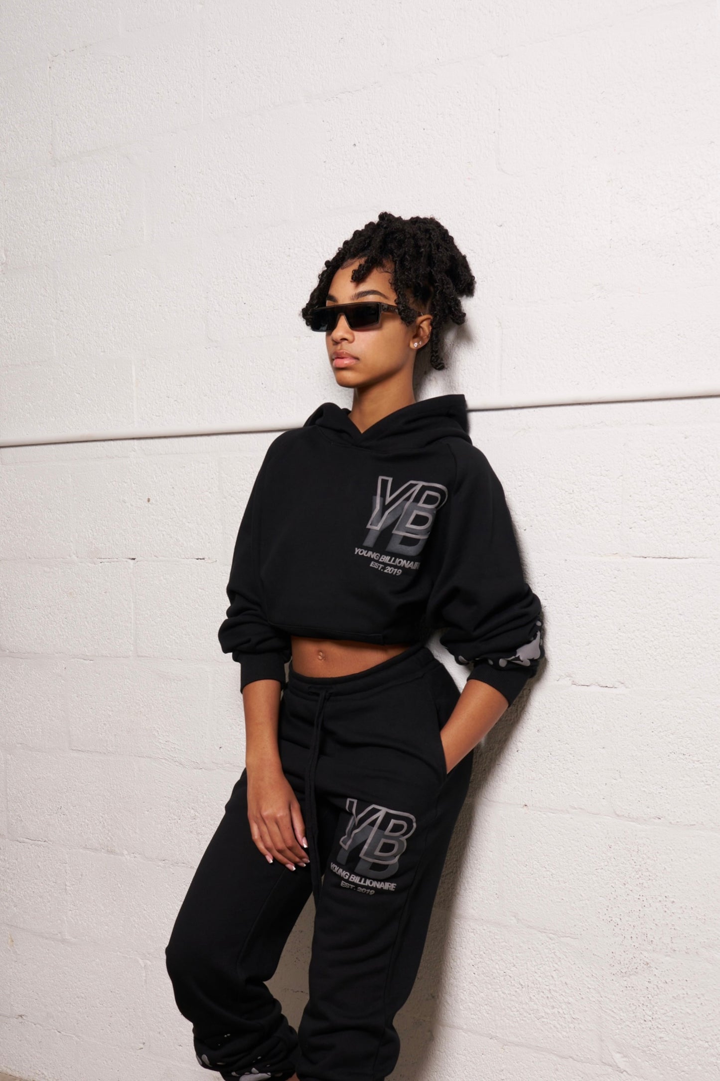 YB V1 PAINT SPLATTER SWEATPANTS (BLACK)