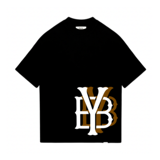 YB PUFFED LOGO OVERSIZED T-SHIRT (BLACK)