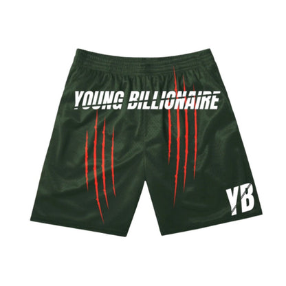 YB SCRATCH MESH SHORTS (GREEN)